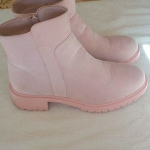 LT PINK SUEDE BOOTS